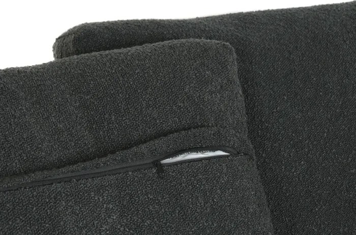 Canapea 3 locuri din stofa si lemn de pin " Black Aged