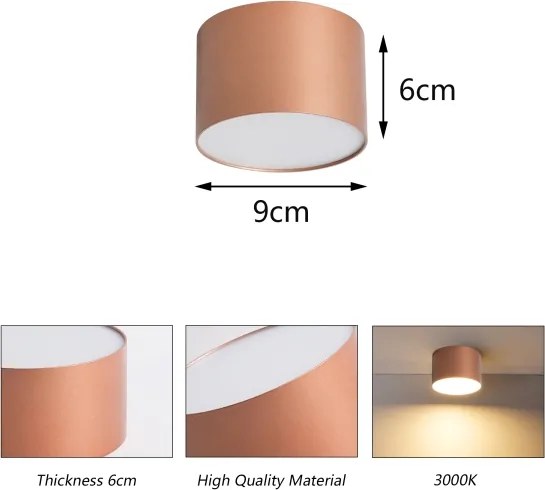 BRILAGI - Plafonieră pentru baie FORIS LED/9W/230V Ø 9 cm bronz IP44