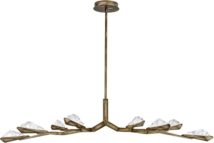 Lustra LED alama antic cu sticla lucrat manual GRETA 44W
