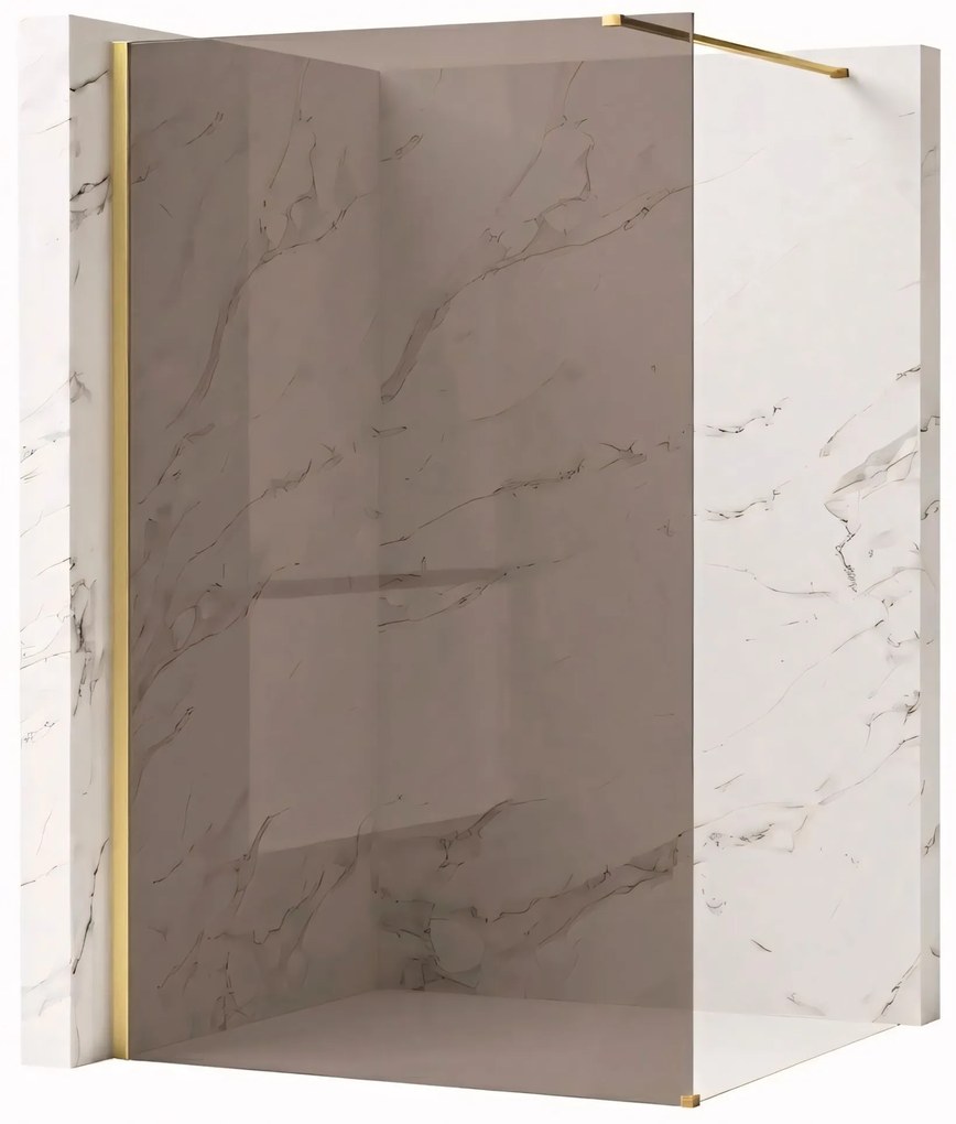 Paravan de dus Rea Flexi Brown / Brush Gold 120