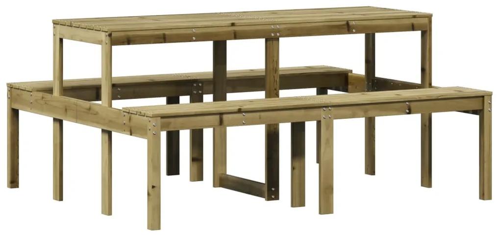 832566 vidaXL Masă de picnic, 160x134x75 cm, lemn impregnat de pin