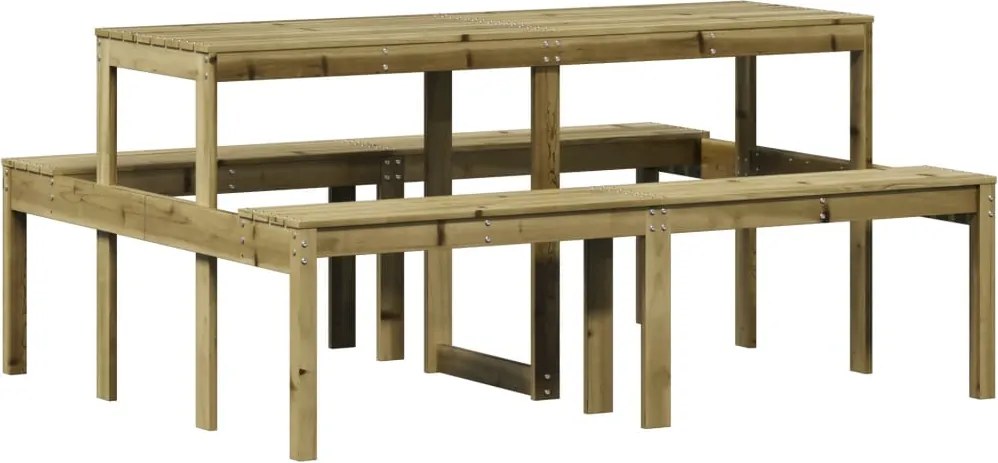 vidaXL Masă de picnic, 160x134x75 cm, lemn impregnat de pin