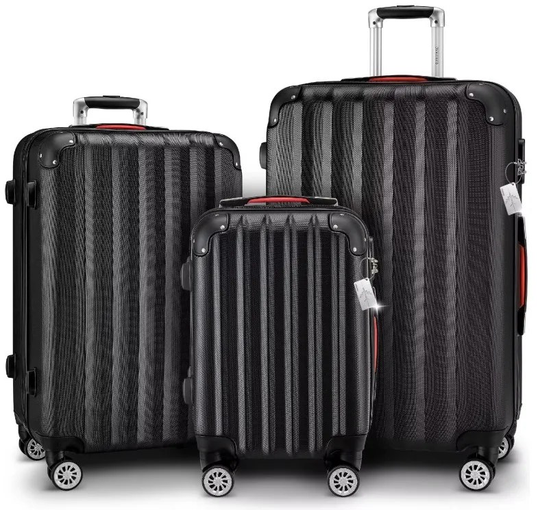 Deuba Set de trolere Baseline cu 3 piese - negru