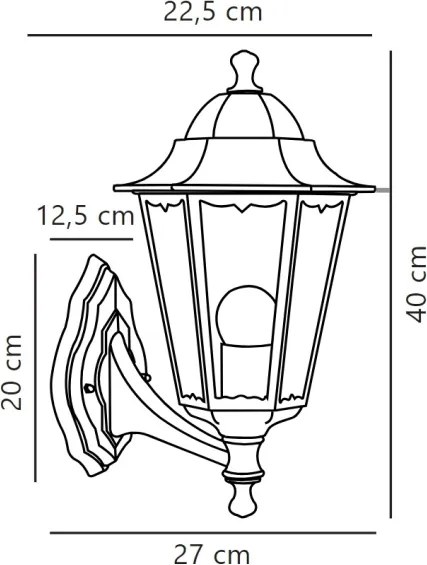 Lampă de perete de exterior Nordlux CARDIFF 1xE27/60W/230V IP44