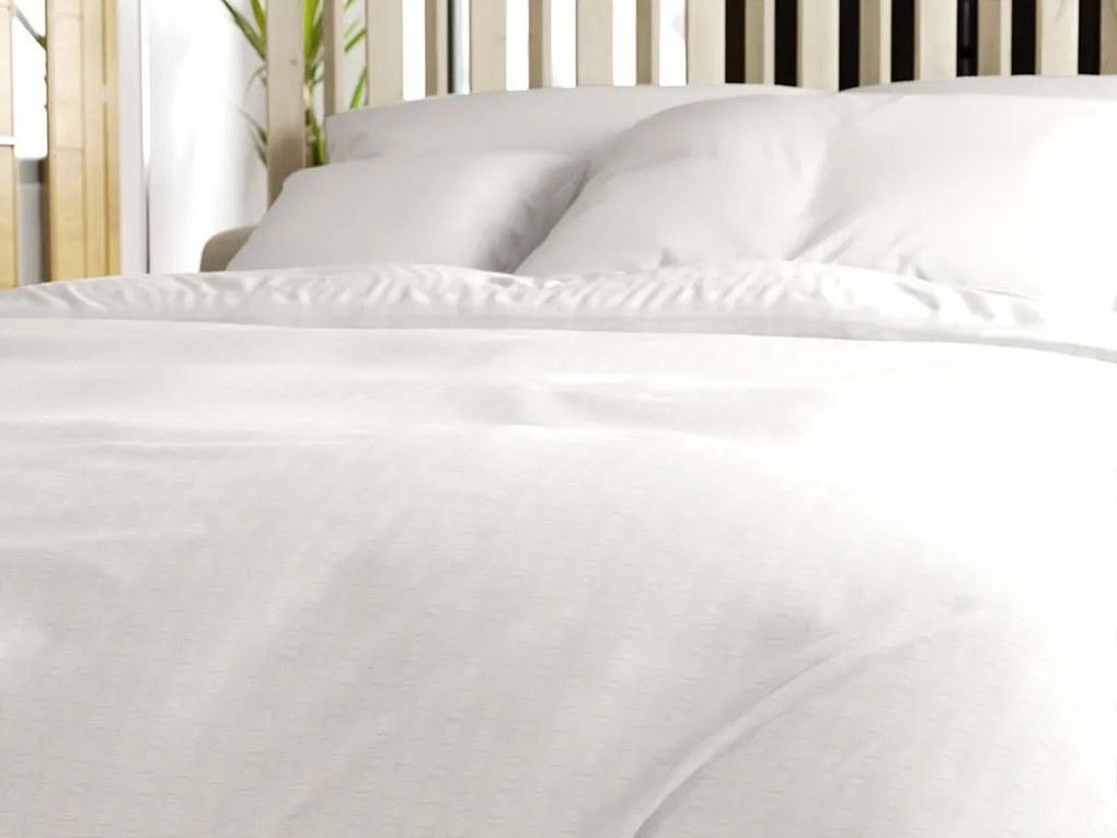 Lenjerie de pat din bumbac cu finisaj creponat LUXERA alb buzunar hotel II.calitate Dimensiune lenjerie de pat: 70 x 90 cm | 140 x 200 cm