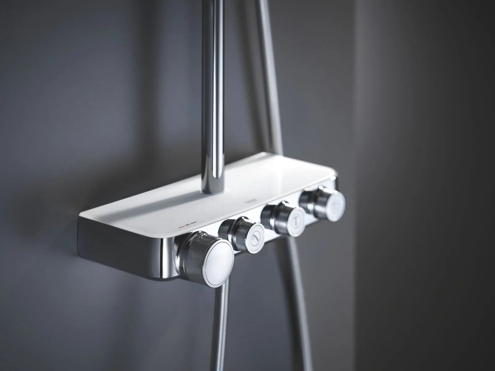 Coloana dus, termostat, montare pe perete Grohe Euphoria SmartControl 310mm alb-26508LS0