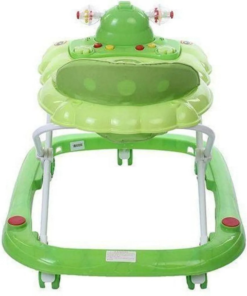 Premergator reglabil in 3 trepte NOVOKIDS™ Duckey, cu melodii, Ratusca, Pliabil, Verde
