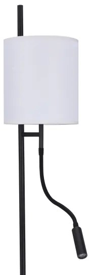 Lampadar LED TOKYO 1xE27/40W/230V + LED/3W negru/alb