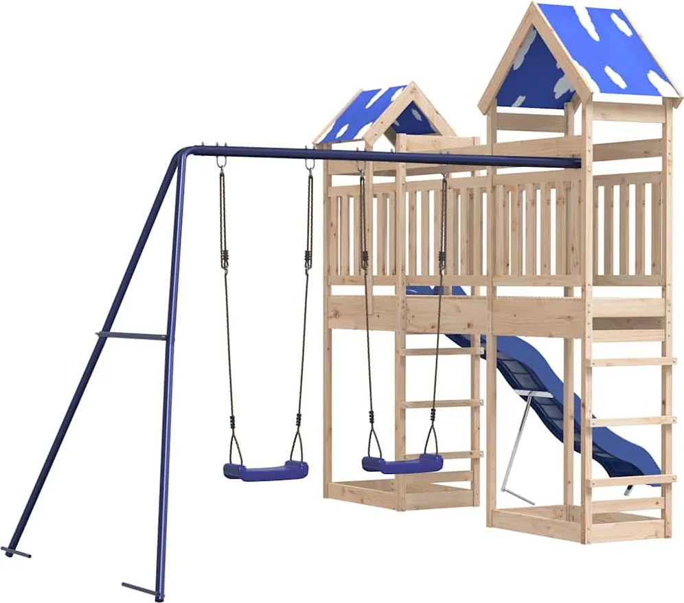 vidaXL Set de joacă pentru exterior, lemn masiv de pin