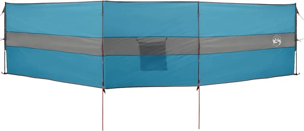 vidaXL Paravan de camping, albastru, 490x123 cm, impermeabil