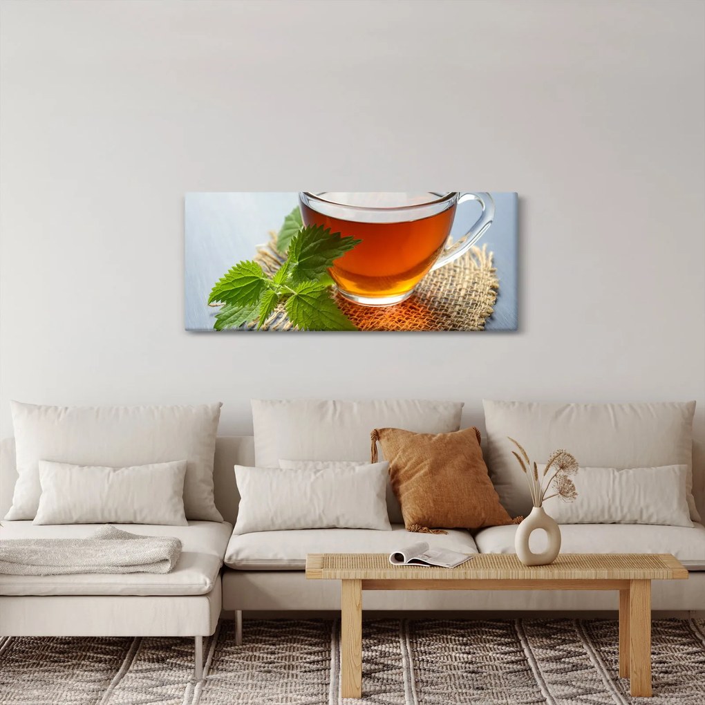 Tablou cu ceașca cu ceai (120x50 cm)