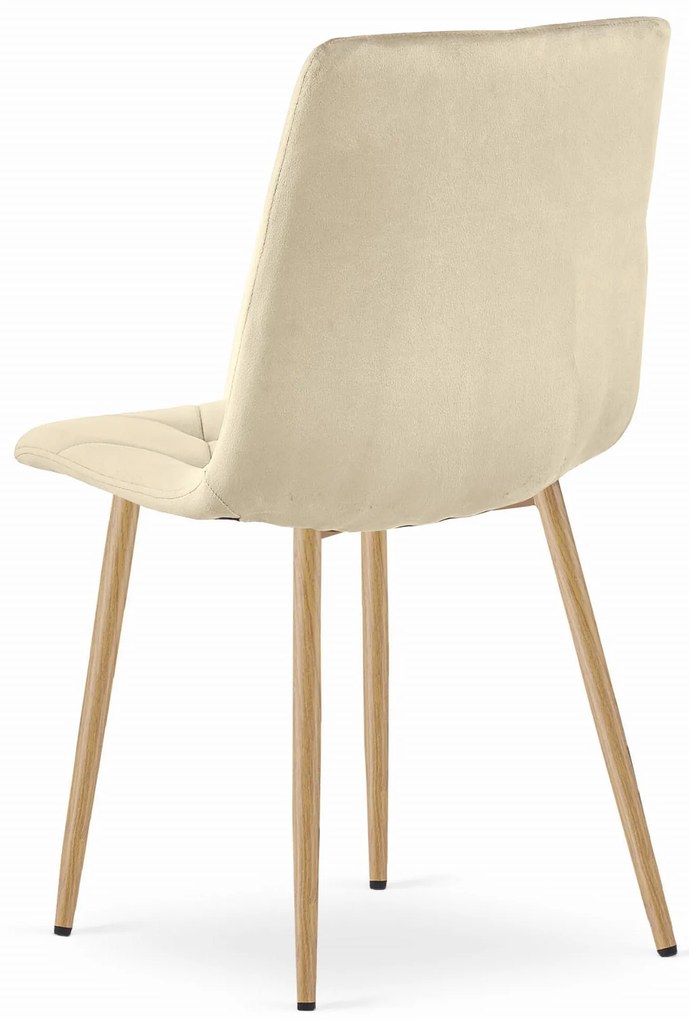 Scaun de dining din catifea bej deschis LIBRA