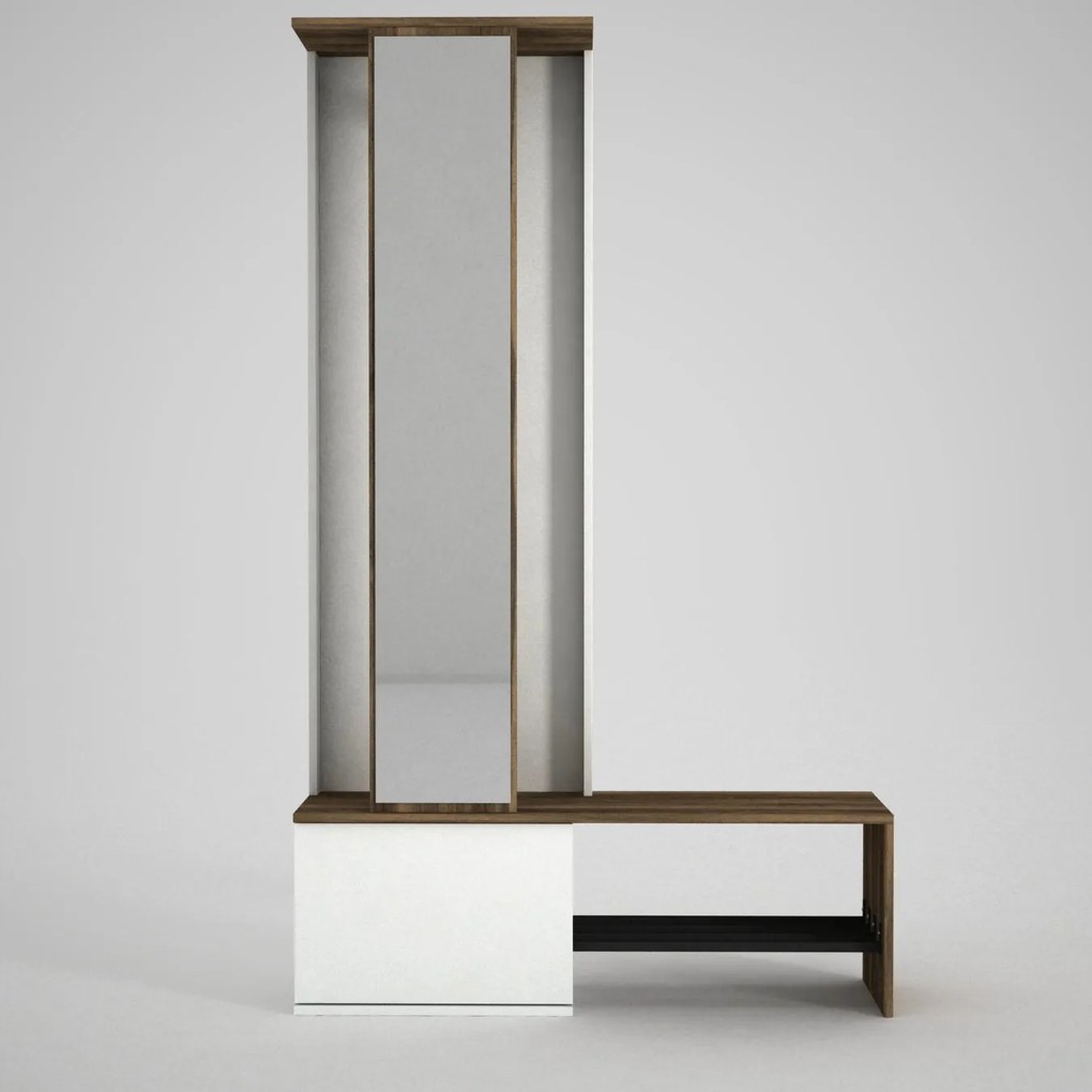 Cuier Ponte - White, Walnut