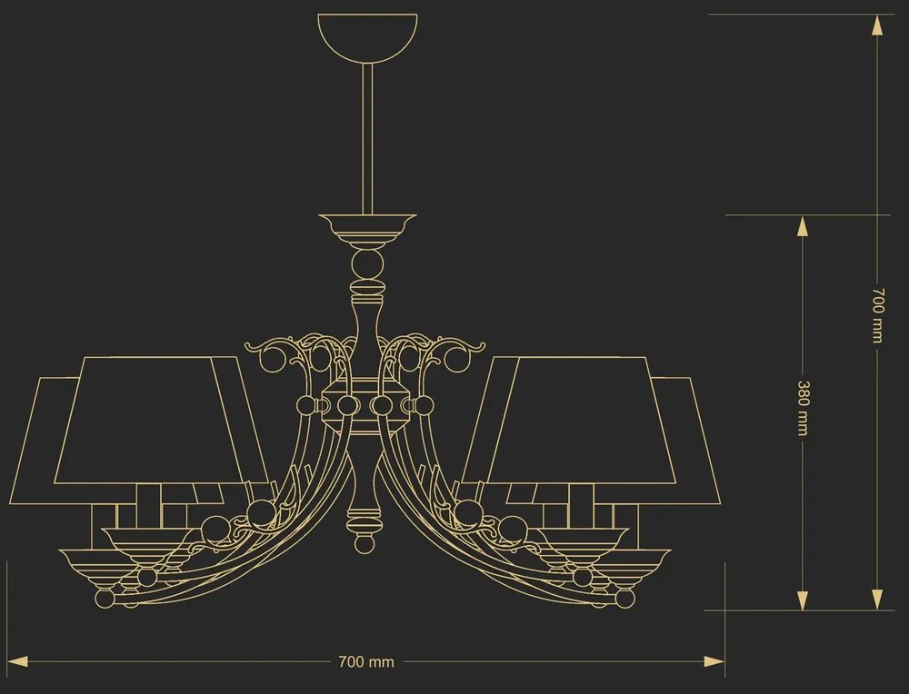 Candelabru 8 brate design clasic realizat manual CASAMIA