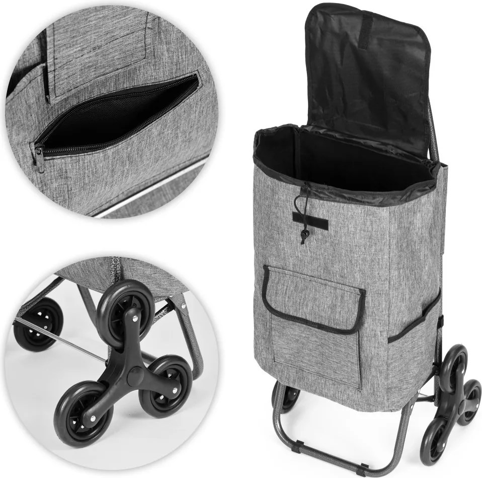 Geantă de cumpărături cu roți 33 litri, triciclu