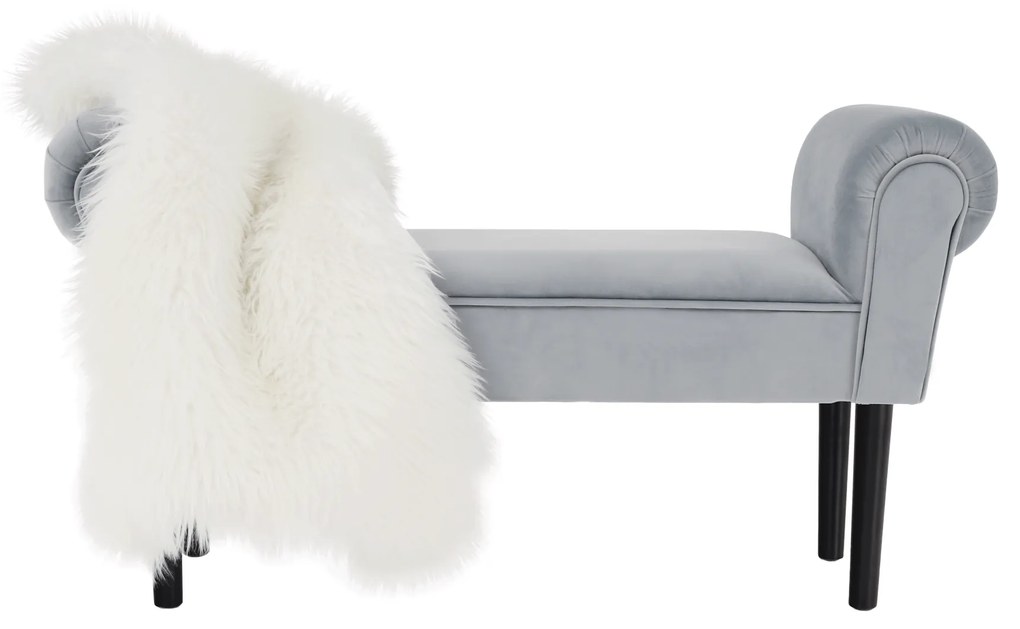 Bancă, catifea Velvet, gri deschis/negru, BURDA