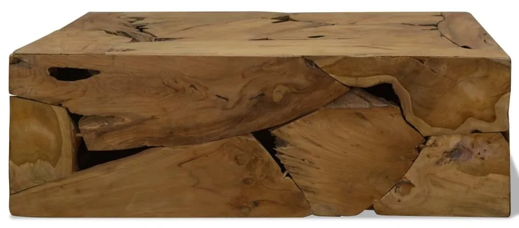 244558 vidaXL Măsuță de cafea, 90 x 50 x 30 cm, lemn de tec natural, maro