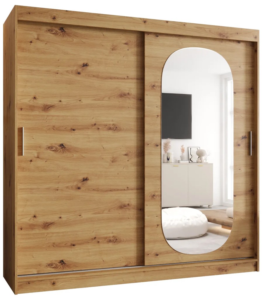Dulap de haine 200 cm Ronny (Stejar artisan). 1126059