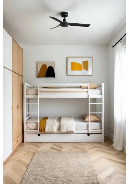 Ventilator de tavan FARO 33822 MINI PUNT S negru d. 90 cm + telecomandă