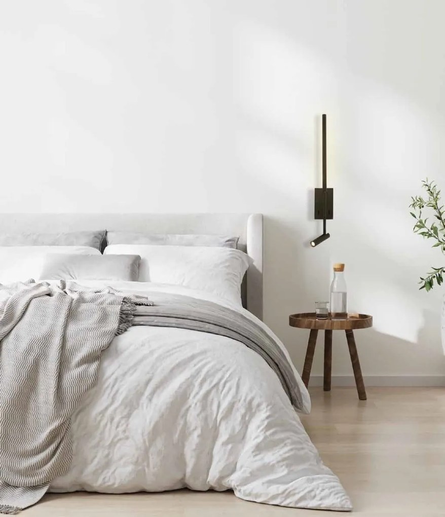 Aplica LED de perete stil minimalist Mija negru