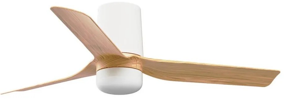 Ventilator LED dimabil de tavan FARO 33833WT-1TW MINI PUNT TUB S 10W/230V maro/alb d. 90 cm WT + telecomandă