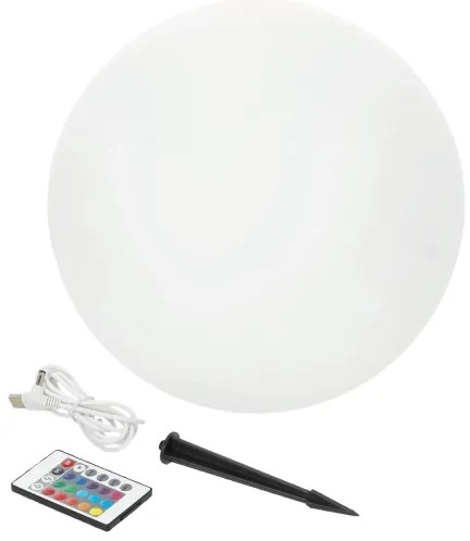 Lampă solară LED RGBW reglabilă, 5W/3,7V/3000K, IP54, Ø 30 cm