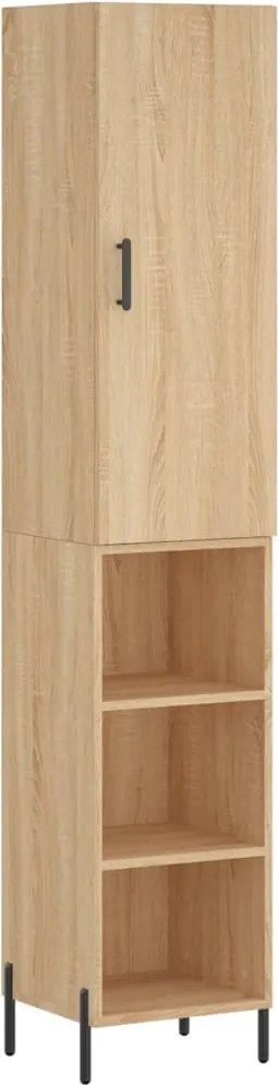 vidaXL Dulap înalt, stejar sonoma, 34,5x34x180 cm, lemn prelucrat