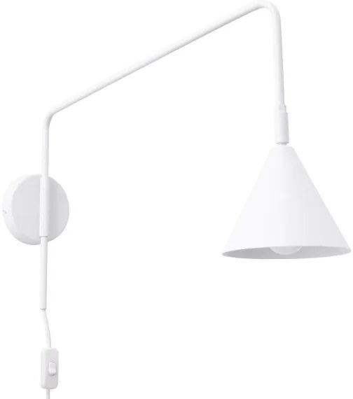 Lampă de perete Sollux SL.1696 NOX 1xE14/10W/230V alb