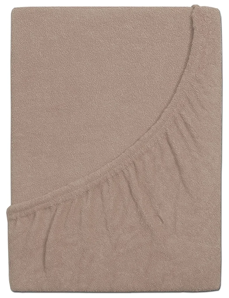 Cearșaf de pat 4Home din frotir Ideal nuc , 100 x200 cm, 100 x 200 cm
