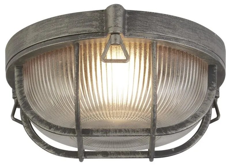 Aplica de perete sau tavan design industrial IP44 Bulkhead Round