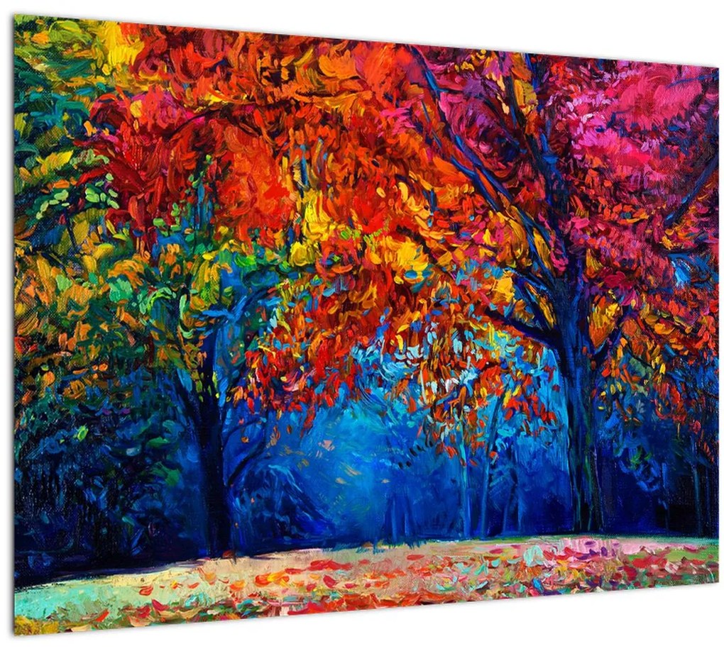 Tablou pe sticlă cu pictura naturii (70x50 cm)