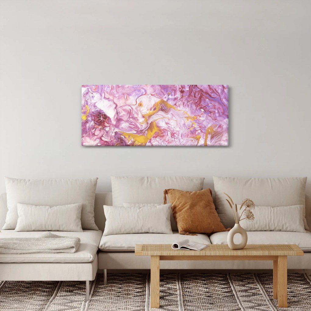 Tablou - Abstract roz (120x50 cm)