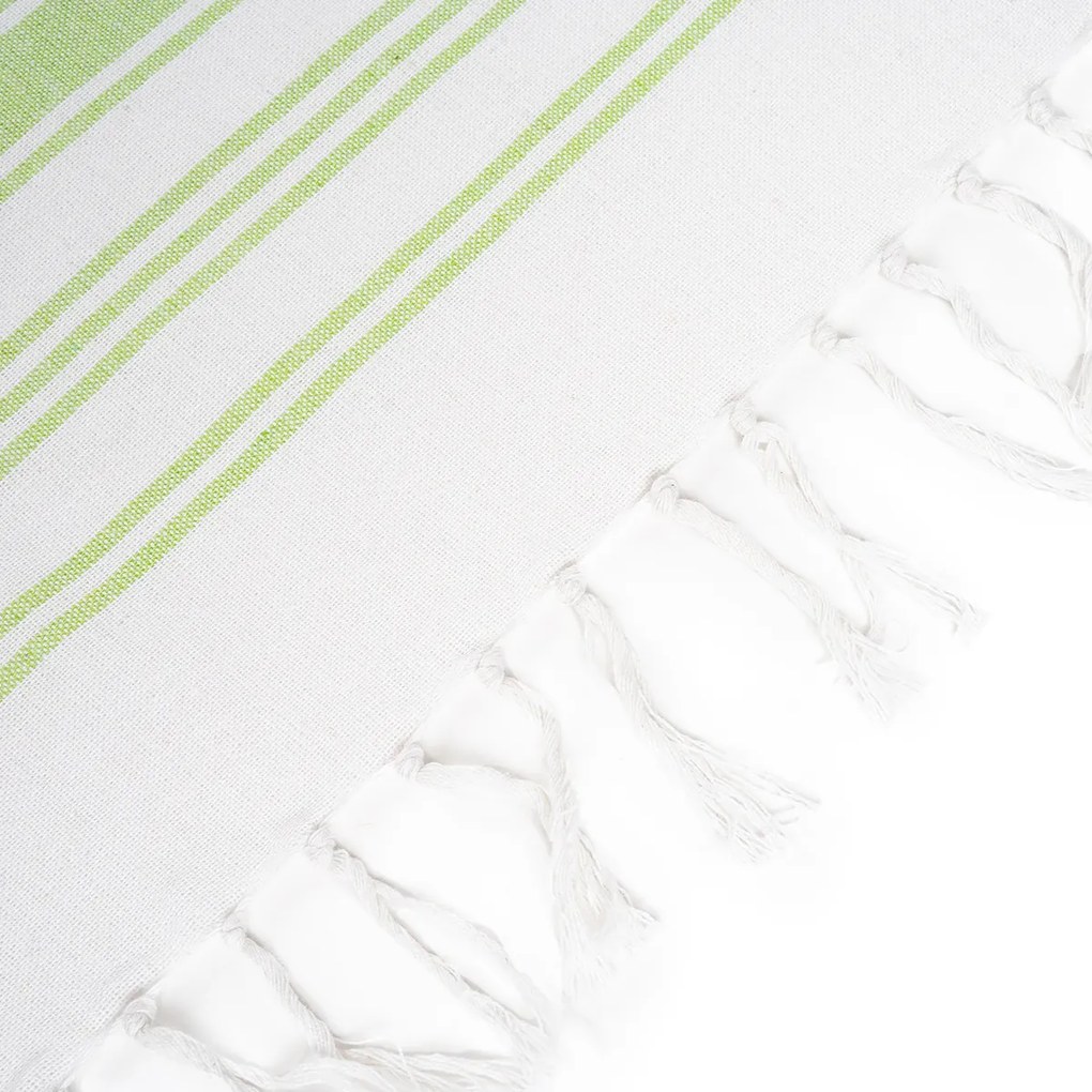 Prosop HOME ELEMENTS Fouta alb/verde/albastru, 90 x 170 cm