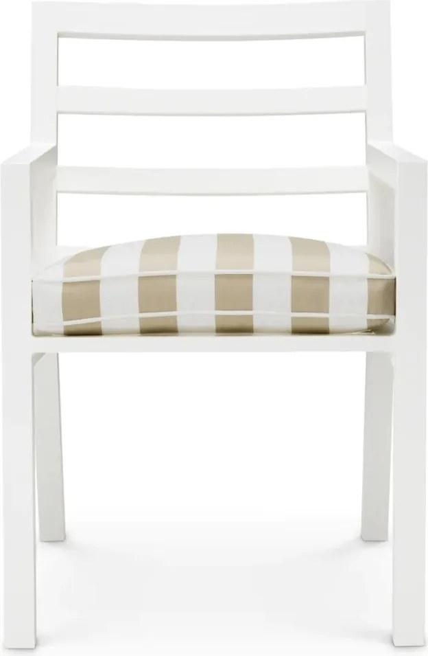 Scaun de interior/ exterior elegant design LUX Delta, alb mat