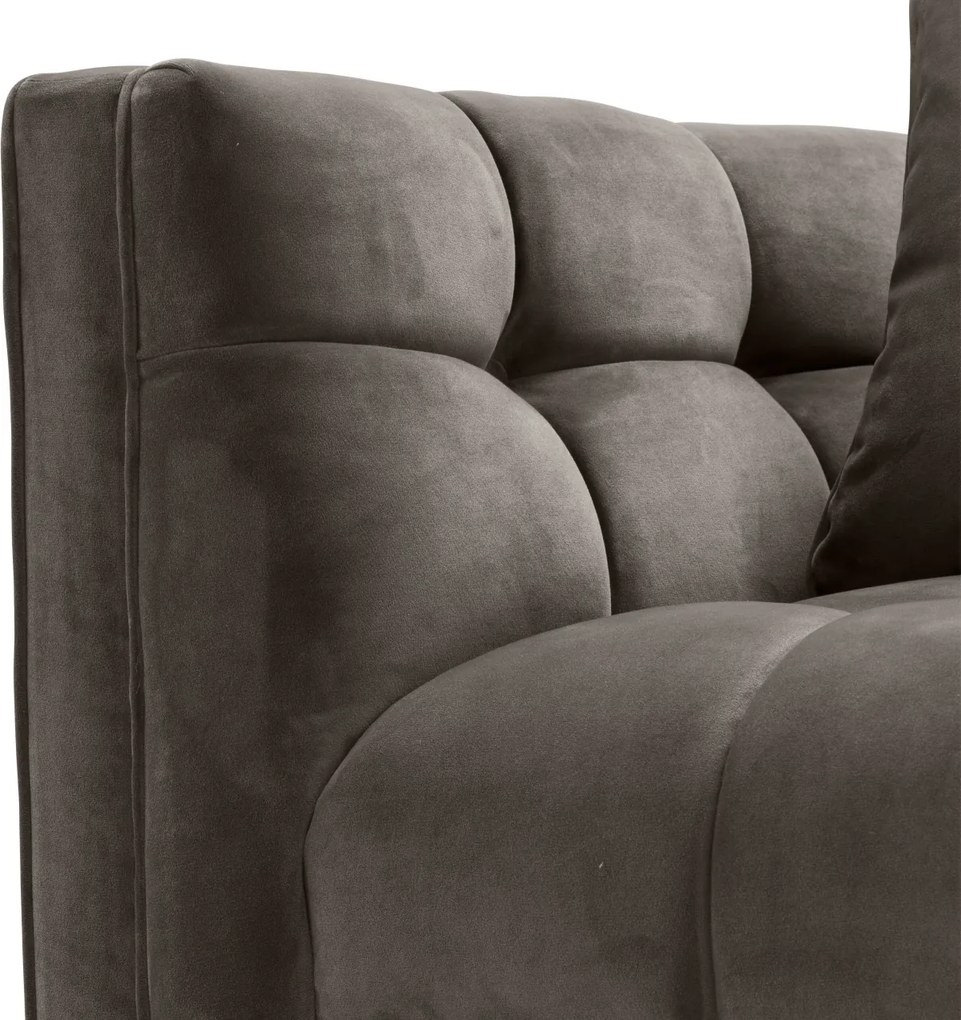 Fotoliu elegant design LUX Sienna, catifea gri 113196 HZ