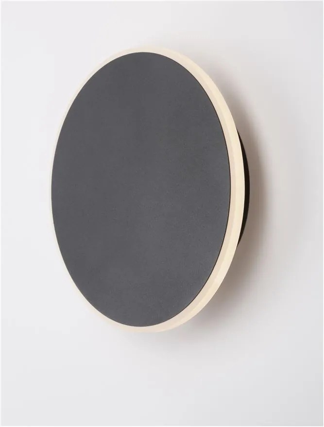 Aplica LED de perete design ambiental CYRCLE 20cm negru