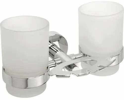 SAPHO XR900 X-Round suport pentru perii, inclusivpahare, argintiu