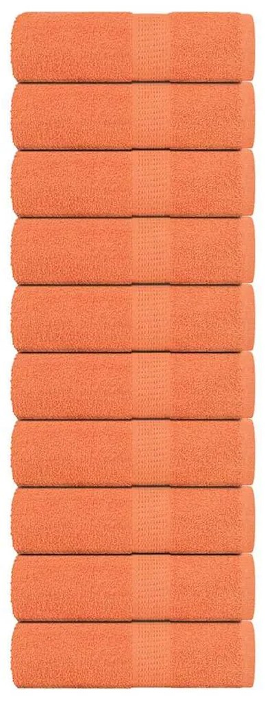 vidaXL Prosoape de baie 10 buc. FROGN portocalii 30x30 cm 100% bumbac
