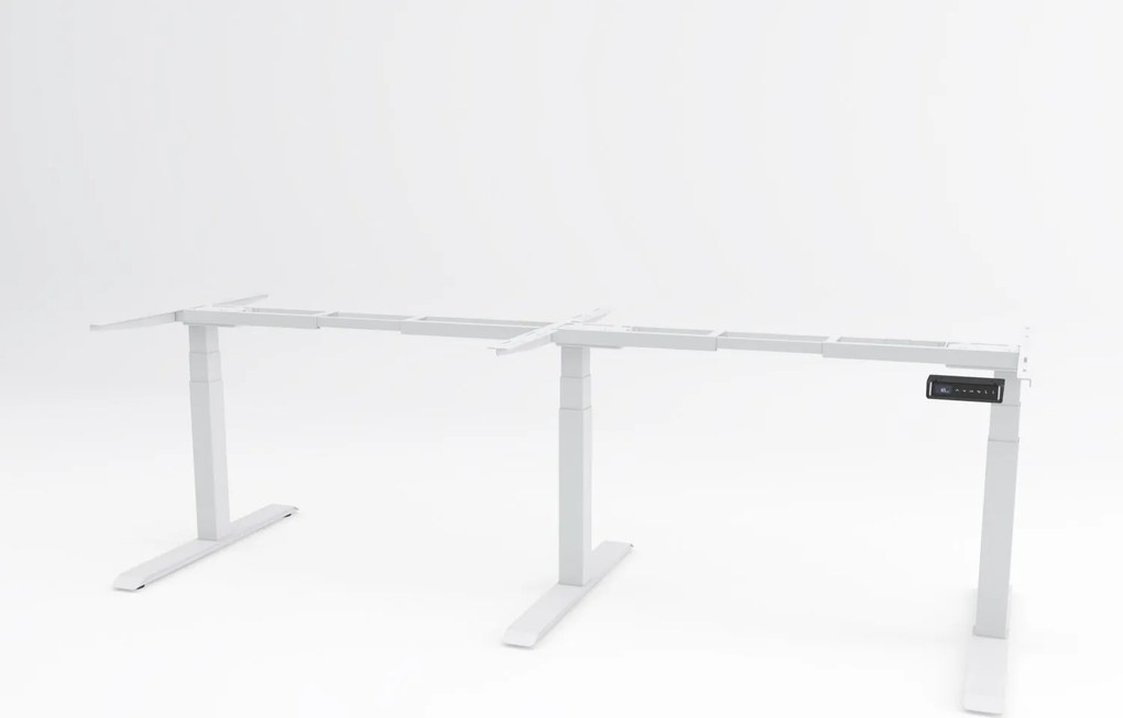 Cadru de birou cu înălțime reglabilă electric 180°, Viva Upgrade, triple motor, 150 kg - Gri