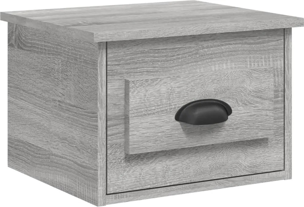 vidaXL Noptieră de perete, gri sonoma, 41,5x36x28 cm