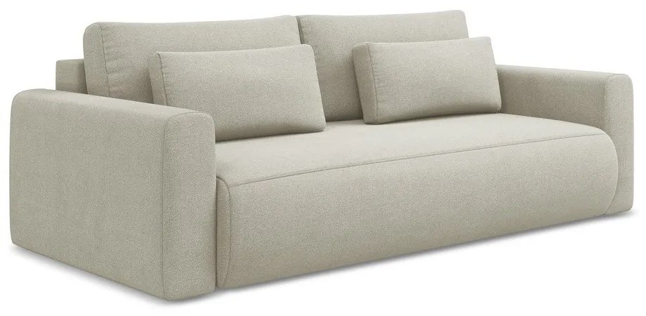 Canapea bej extensibilă/cu spațiu de depozitare 238 cm Kapua – Makamii