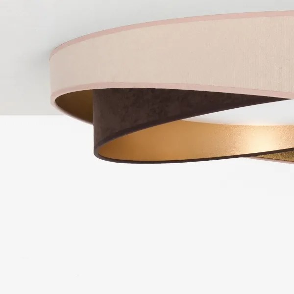 BRILAGI-LED Plafonieră VELVET TWIST LED/24W/230V 4000K Ø 55 cm bej/maro/auriu