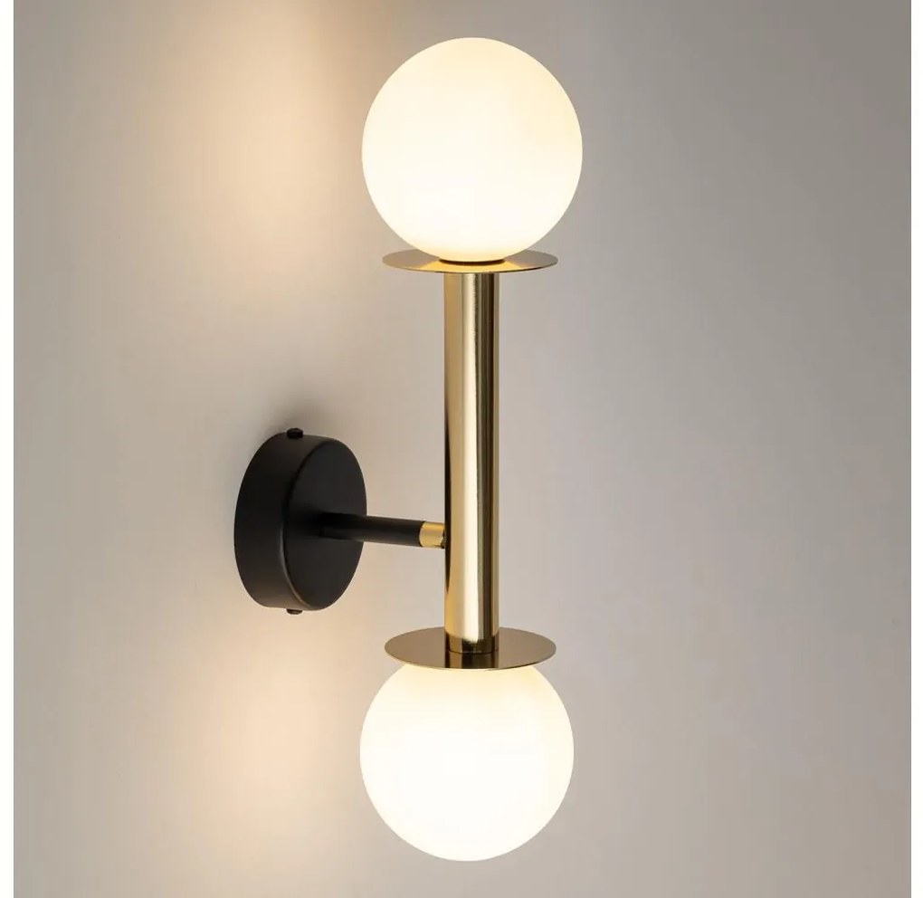 Lampă de perete DAISY 2xG9/12W/230V auriu/negru/alb