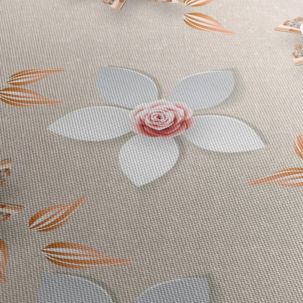 Tablou - Flori de trandafiri (cu ceas) (90x30 cm)