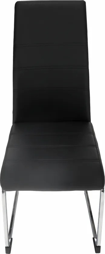Scaun dining, negru / crom, VATENA