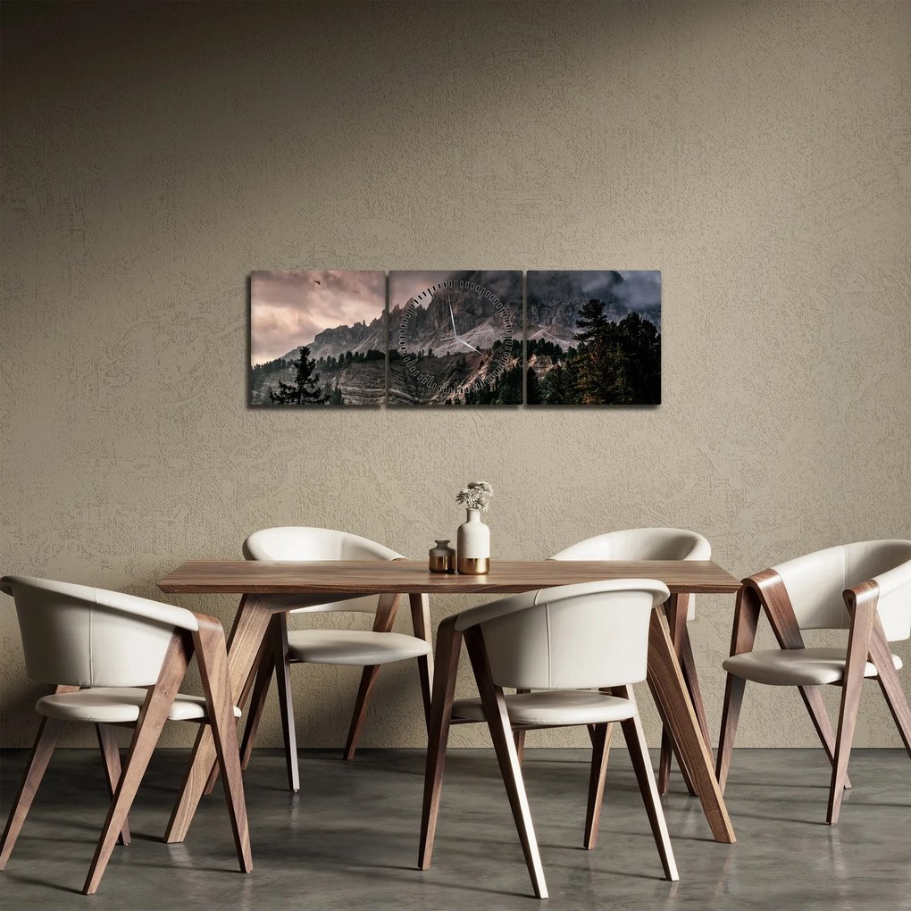 Tablou - Munții stâncoși (cu ceas) (90x30 cm)
