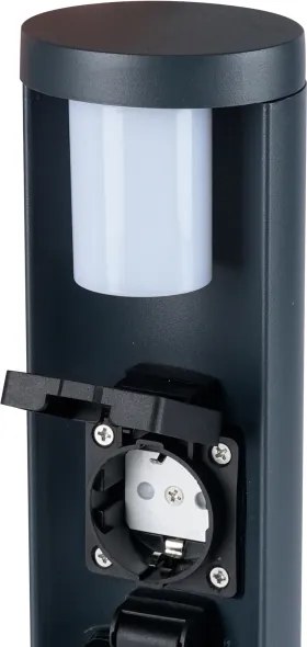 BRILAGI PILLAR - Lampă de exterior cu 2 prize SCHUKO, 1xG9/11W/230V, IP44, antracit