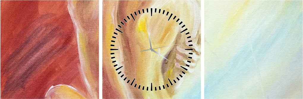 Tablou - Imaginea unei femei care se odihnește, pictură în ulei (cu ceas) (90x30 cm)