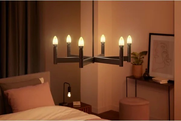 Bec LED dimabil Philips Hue WHITE FILAMENT E14/4,5W/230V 2100K