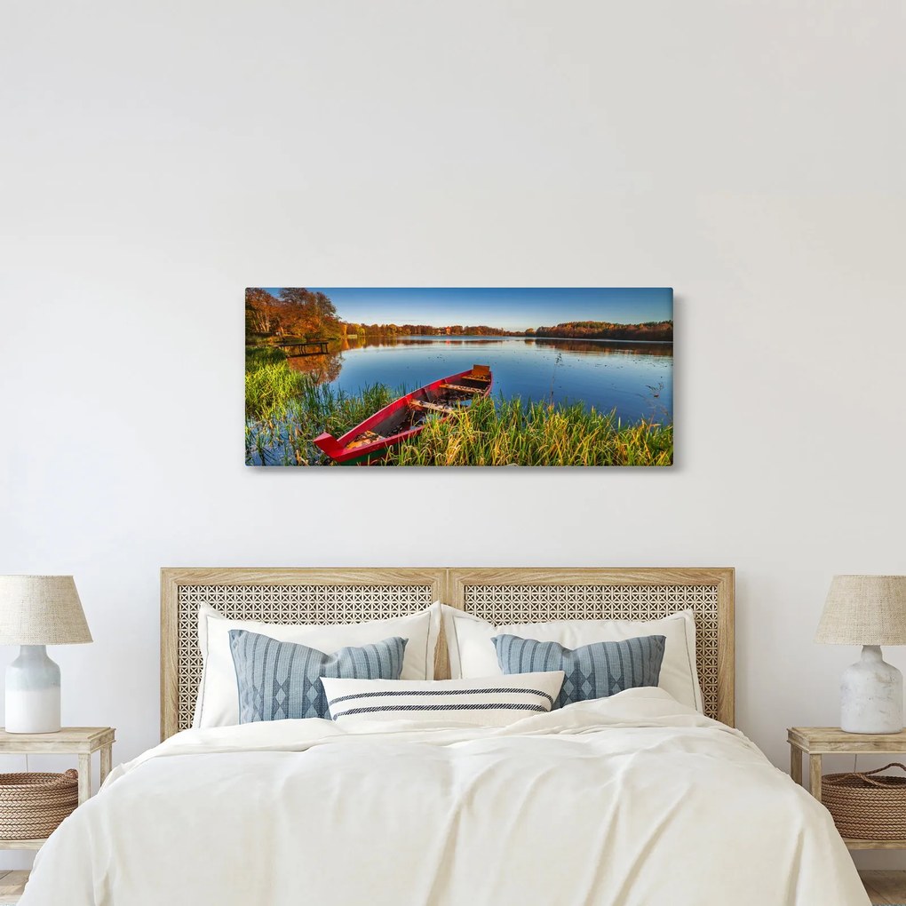 Tablou cu punte roșie (120x50 cm)